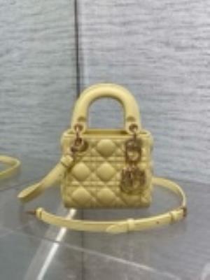 cheap quality Micro Lady Dior Bag lemon